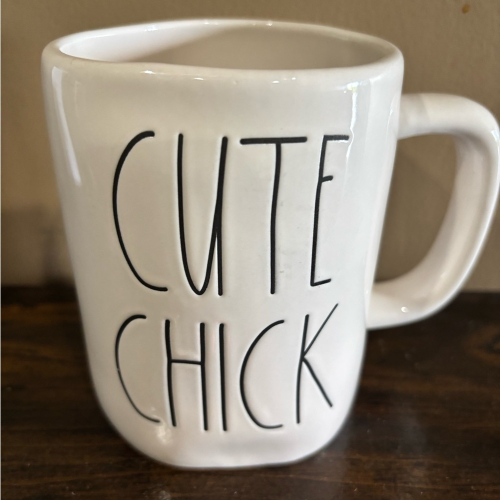White "Cute Chick" Ceramic Coffee Mug - Rae Dunn